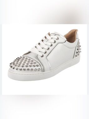 Christian Louboutin AMPUTEE ONE SHOE LEFT 
Leather Studded Sneakers Sz 7 Women